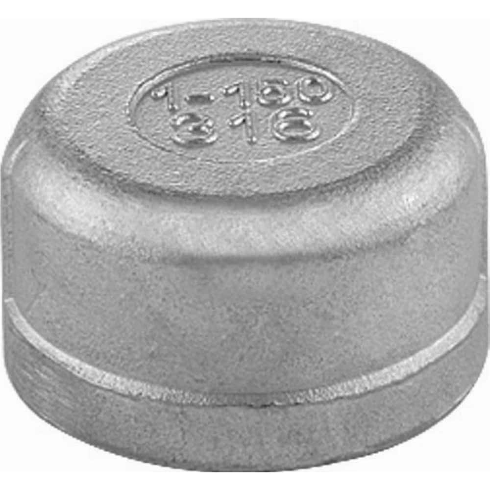 Guardian Worldwide - Stainless Steel Pipe Fittings; Type: Round Cap ; Fitting Size: 4 ; End Connections: Threaded ; Material Grade: 316 ; Pressure Rating (psi): 150 - Exact Industrial Supply