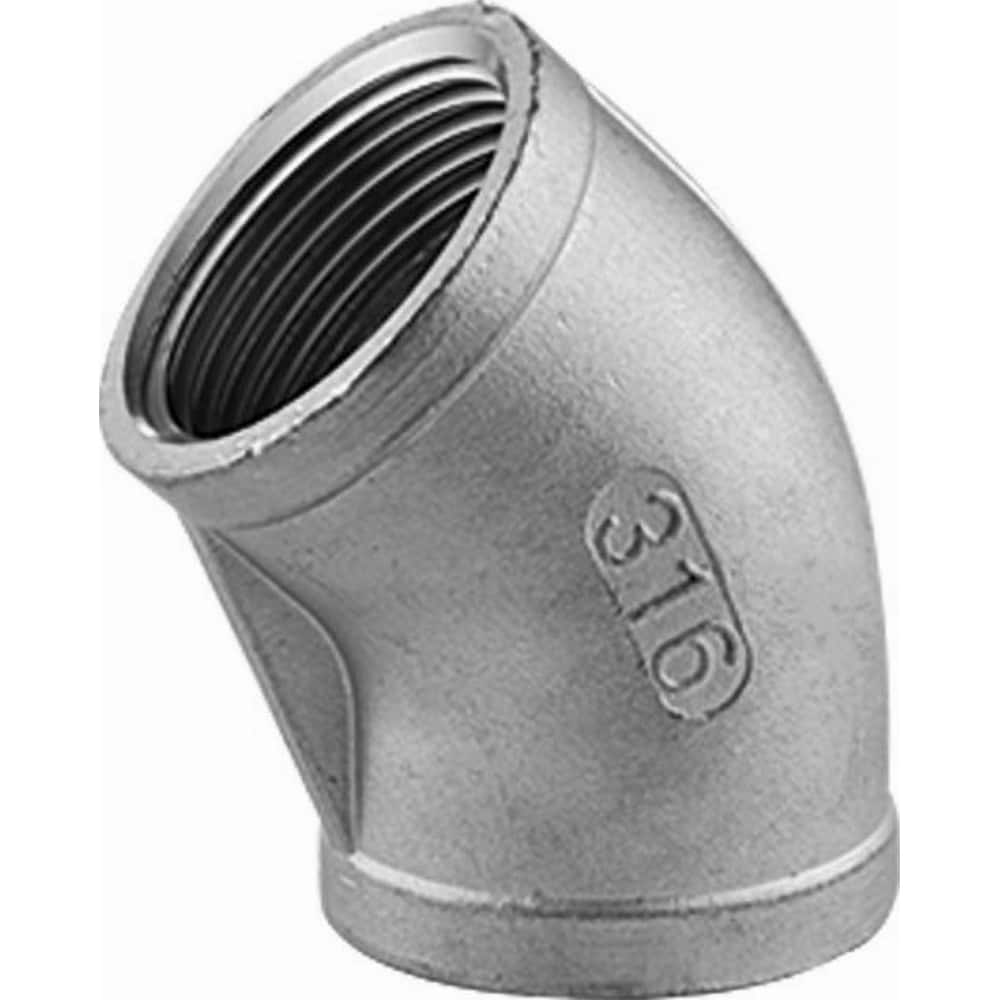 Guardian Worldwide - Stainless Steel Pipe Fittings; Type: 45? Elbow ; Fitting Size: 2-1/2 ; End Connections: FNPT x FNPT ; Material Grade: 316 ; Pressure Rating (psi): 150 - Exact Industrial Supply