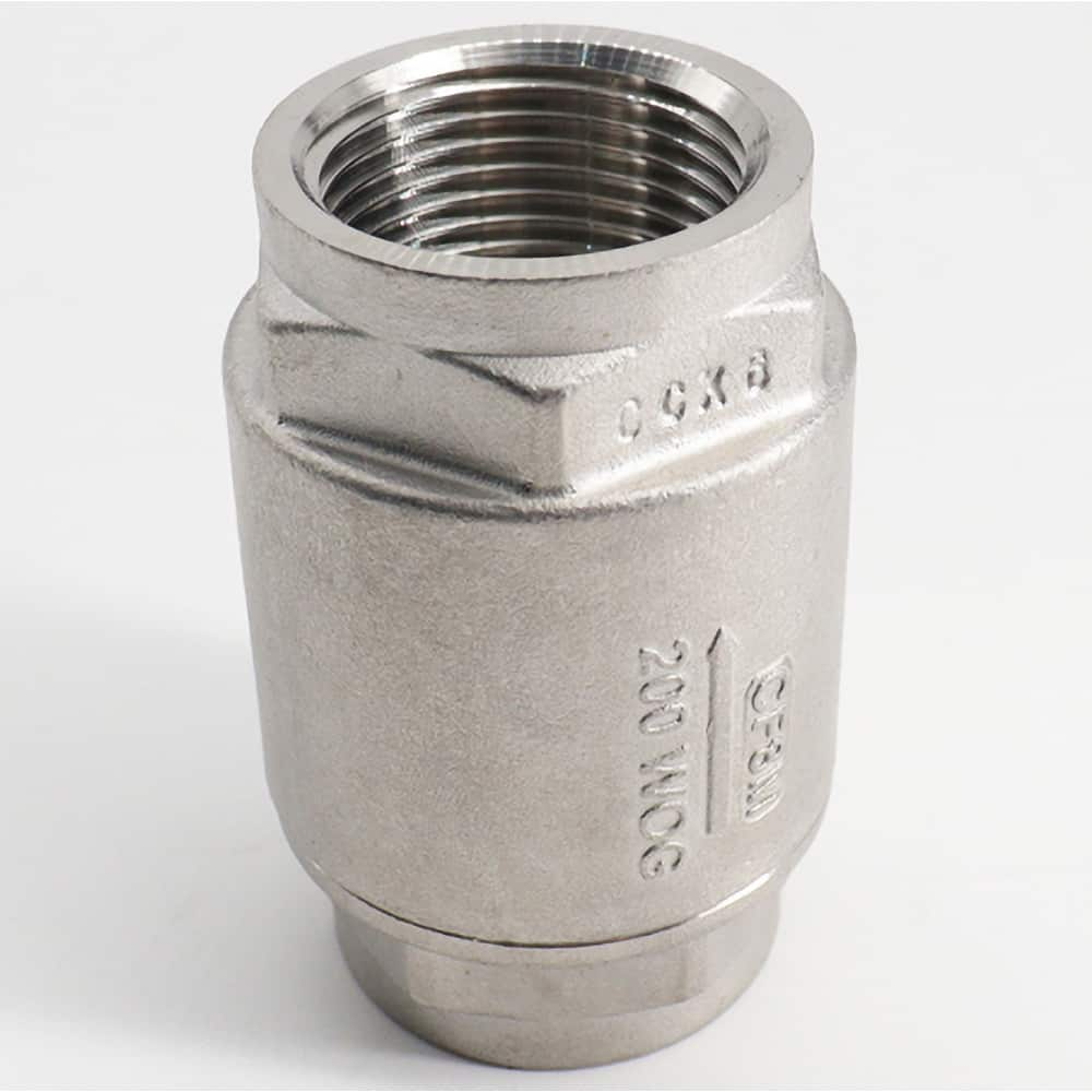 Guardian Worldwide - Check Valves; Design: Spring Check ; Pipe Size (Inch): 2 ; End Connections: FNPT x FNPT ; Material: Stainless Steel ; Material: Stainless Steel ; Seal Material: PTFE - Exact Industrial Supply