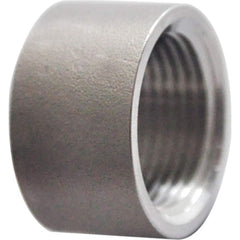 Guardian Worldwide - Stainless Steel Pipe Fittings; Type: Half Coupling ; Fitting Size: 4 ; End Connections: FNPT ; Material Grade: 304 ; Pressure Rating (psi): 150 ; Length (Inch): 1.84 - Exact Industrial Supply