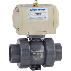 Hayward - Actuated Ball Valves; Actuator Type: Pneumatic Spring Return w/Solenoid ; Pipe Size: 1/2 (Inch); Material: PVC ; Seal Material: EPDM ; Number of Pieces: 2.000 ; End Connections: Socket; Threaded