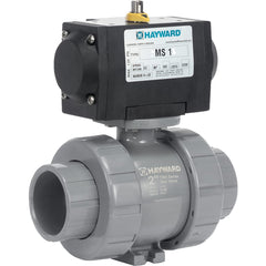 Hayward - Actuated Ball Valves; Actuator Type: Pneumatic Spring Return w/Solenoid ; Pipe Size: 3/4 (Inch); Material: CPVC ; Seal Material: FPM ; Number of Pieces: 2.000 ; End Connections: Socket; Threaded