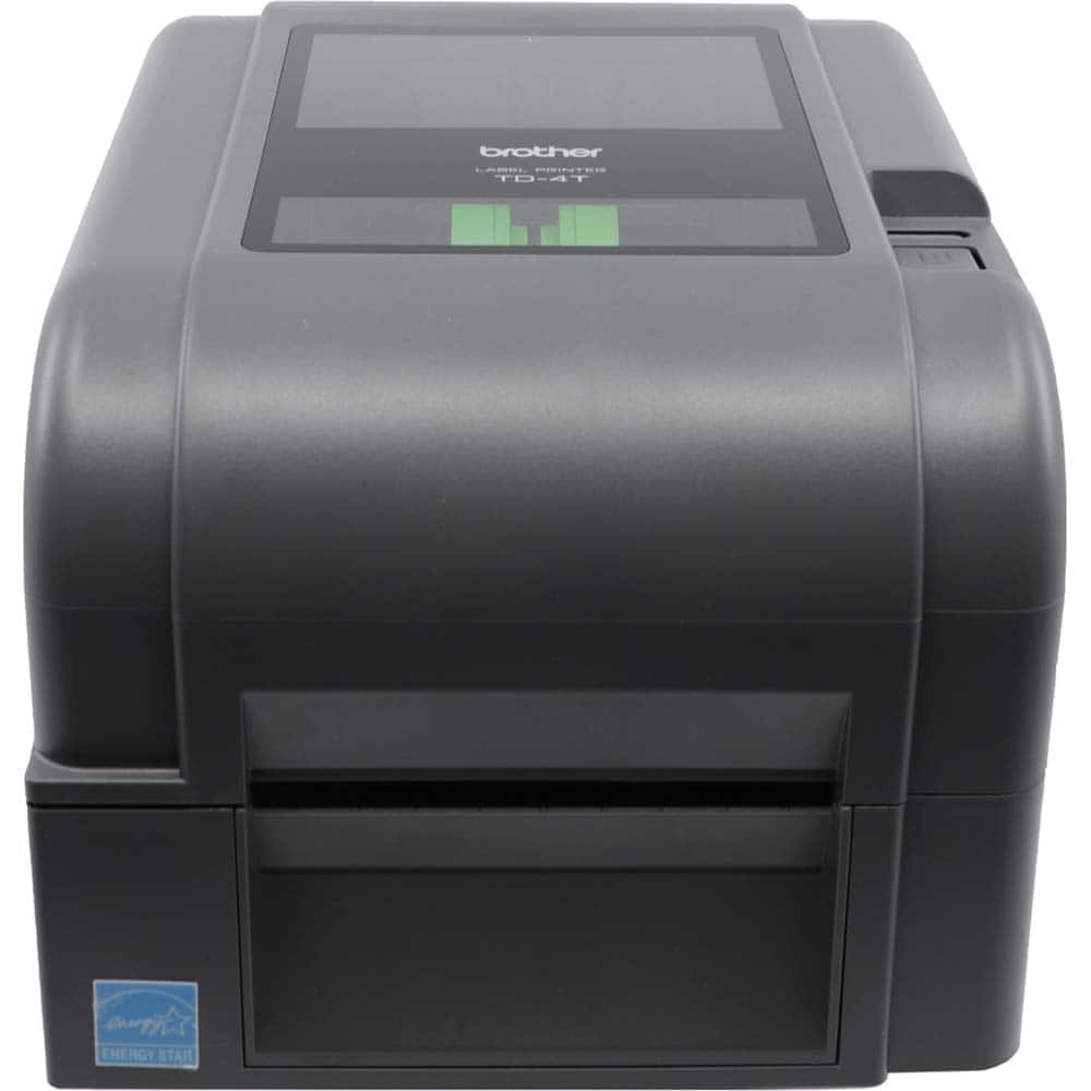 Brother - Electronic Label Makers; Type: Desktop Printer ; Accessories: 300m Ink Ribbon and 8in OD Media Roll with Optional External Media Roll Holder ; Power Source: 24V DC 2.5A Auto Ranging Power Supply ; Resolution: 203 ; Contents: Printer; USB Cable; - Exact Industrial Supply