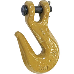 Crosby - Clevis Hooks; Chain Diameter (Inch): 1/2 ; Chain Grade: 80 ; Load Capacity (Lb.): 12000.000 ; Material: Alloy Steel ; Reach (Inch): 3-3/16 ; Clevis Inside Diameter (Inch): 0.57 - Exact Industrial Supply