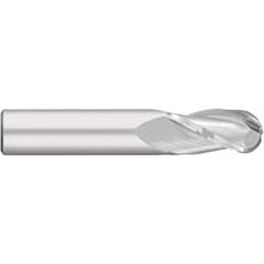 Ball End Mill: 1″ Dia, 1.5″ LOC, 3 Flute, Solid Carbide 4″ OAL, 1″ Shank Dia, 30 ° Helix, Uncoated, Single End