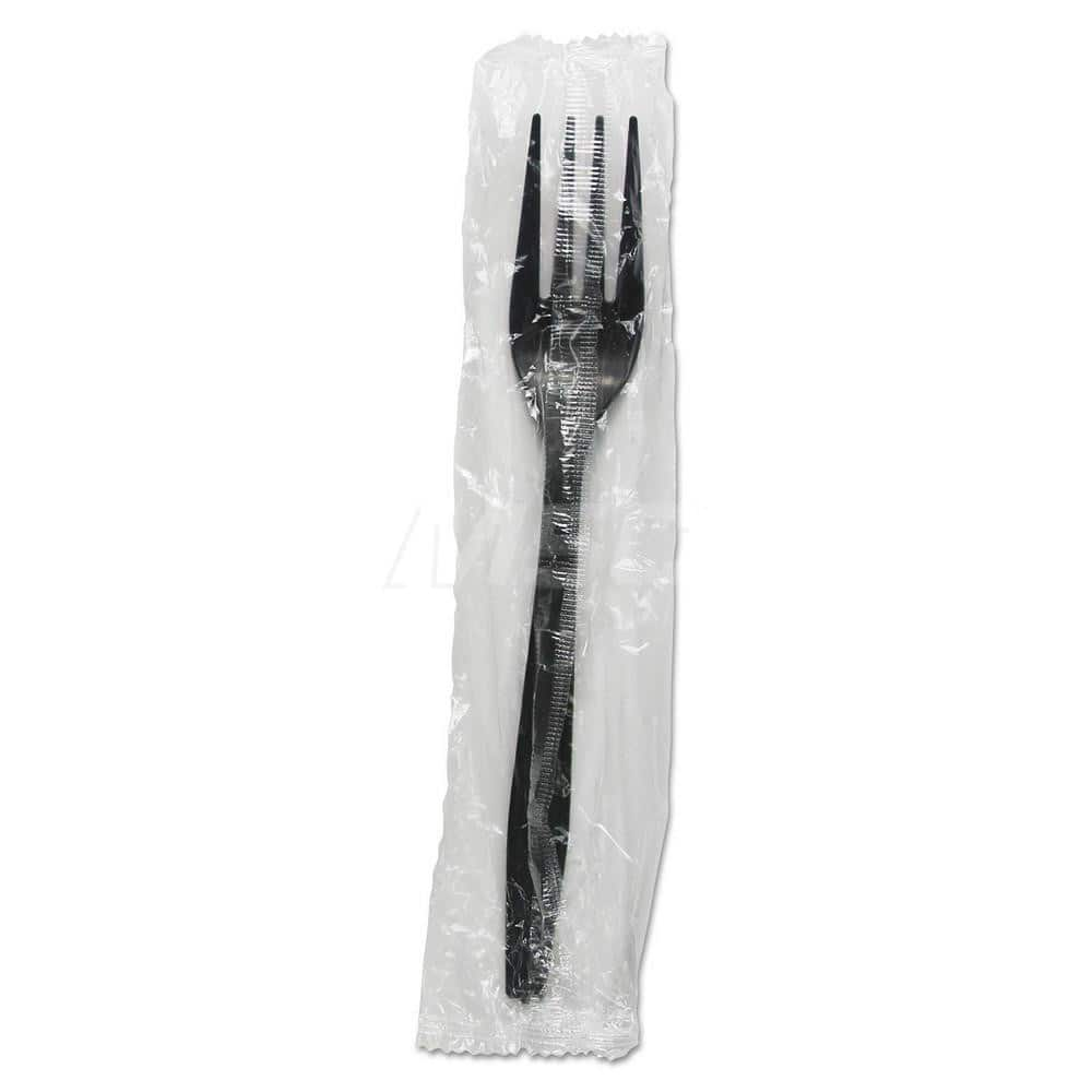 Paper & Plastic Cups, Plates, Bowls & Utensils; Flatware Type: Forks; Material: Plastic; Color: Black; Disposable: Disposable