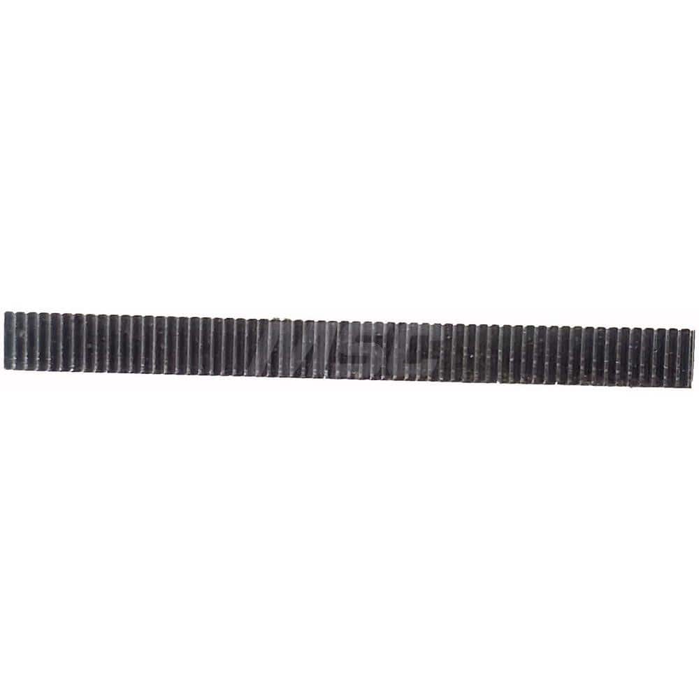 6mm Face Width 1' Long 416 Stainless Steel Gear Rack 0.4 Pitch, 20° Pressure Angle, Square