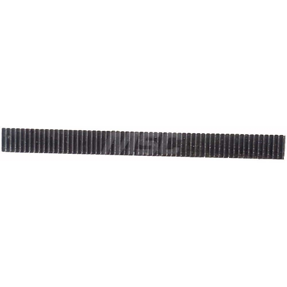 3/8″ Face Width 4' Long 303/316 Stainless Steel Gear Rack 48 Pitch, 20° Pressure Angle, Square