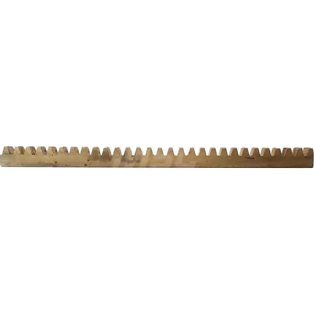 5/8″ Face Width 4' Long Brass Gear Rack 12 Pitch, 14.5° Pressure Angle, Square