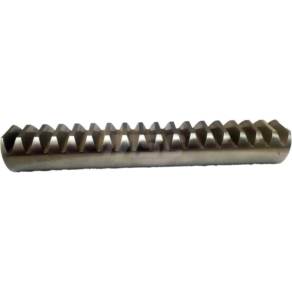 10mm Diam 1' Long 303/316 Stainless Steel Gear Rack 0.75 Pitch, 20° Pressure Angle, Round