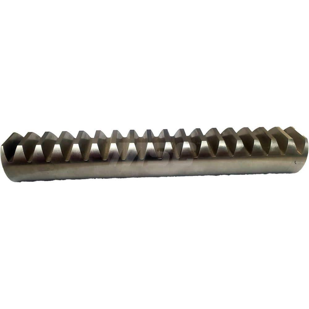 1/2″ Diam 1' Long 303/316 Stainless Steel Gear Rack 24 Pitch, 14.5° Pressure Angle, Round