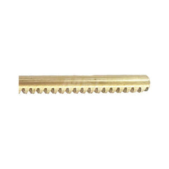 3mm Diam 1' Long Brass Gear Rack 0.5 Pitch, 20° Pressure Angle, Round