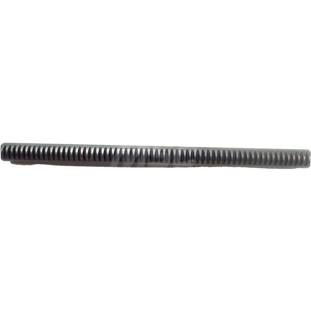 3/8″ Diam 4' Long 1018/12L14 Steel Gear Rack 24 Pitch, 20° Pressure Angle, Round