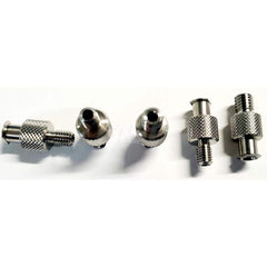 Medical Tubing Connectors & Fittings; Connector Type: Female Luer Lock to Male Threaded; Material: 316 Stainless Steel; Application: For Many Laboratories; Color: Silver