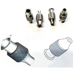 Medical Tubing Connectors & Fittings; Connector Type: Female Luer Lock to Tapered Nose; Material: 303 Stainless Steel; Application: For Many Laboratories; Color: Silver