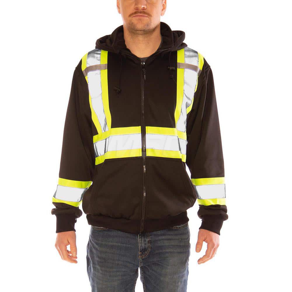 Jackets & Coats; Garment Style: Sweatshirt; Size: Medium; Material: Polyester; Closure Type: Zipper; Material Weight: 9.1 oz; Features: Mesh Lined Sleeves; Two-Tone 2 in Silver Reflective Tape; Hi-Visibility; Standards: CSA Z96 Class 1 Level 2; ANSI/ISEA