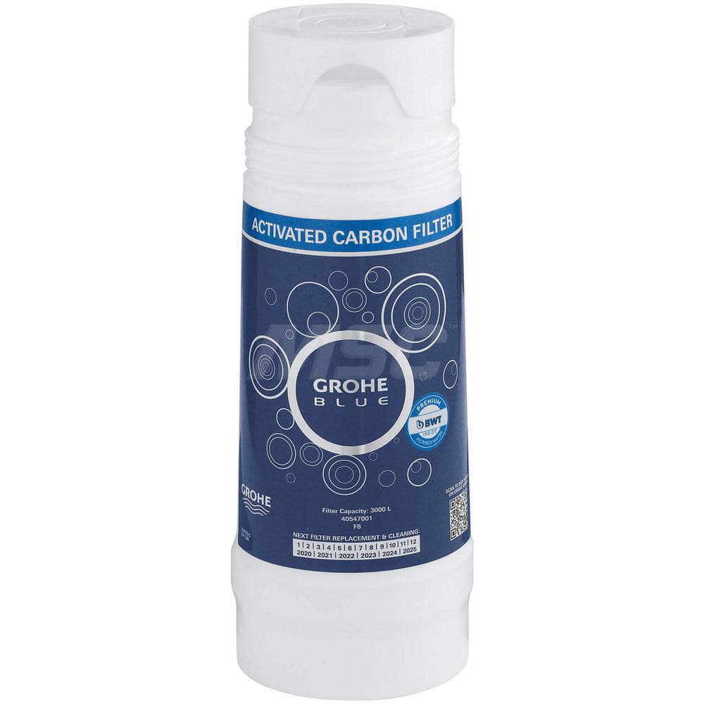Plumbing Cartridge Filter: 3.465″ OD 9-1/4″ Long, Plastic Reduces Chlorine, Odor & Taste, Use with Universal
