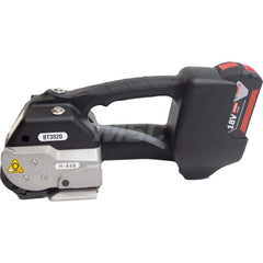 Strapping Power Tool. Tensions up to 880 LBS and seals strap with a friction weld.