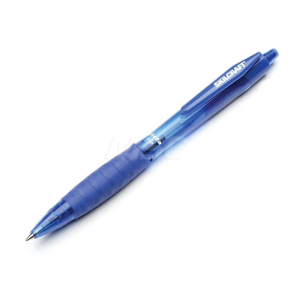 Pens & Pencils; Type: Retractable Ball Point Pen; Tip Type: Fine; Color: Blue