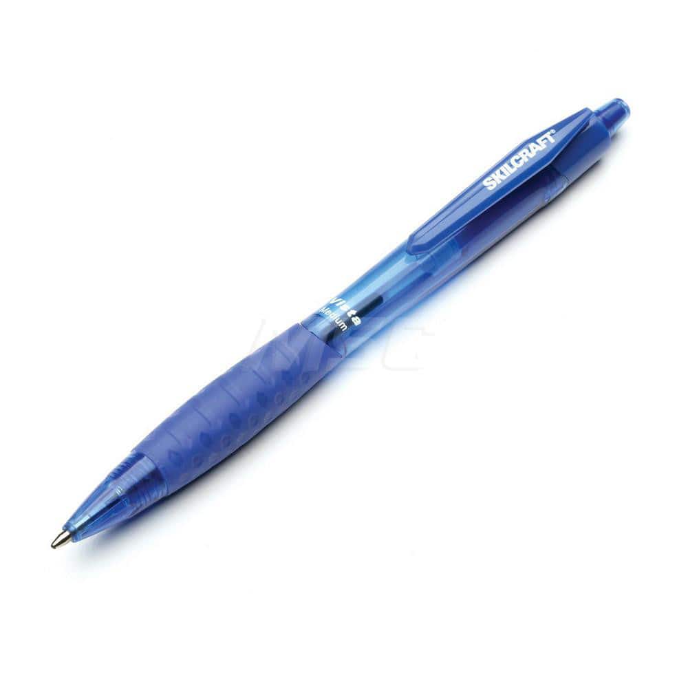 Pens & Pencils; Type: Retractable Ball Point Pen; Tip Type: Medium; Color: Blue