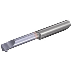 Single Point Threading Tools; Thread Type: Internal; Profile Angle: 4; Threading Diameter (mm): 4.90; Cutting Depth (mm): 16.00; Minimum Pitch (mm): 0.50; Maximum Pitch (mm): 0.50; Shank Diameter (mm): 4.0000; Maximum Reach (mm): 18.35; Manufacturer's Par