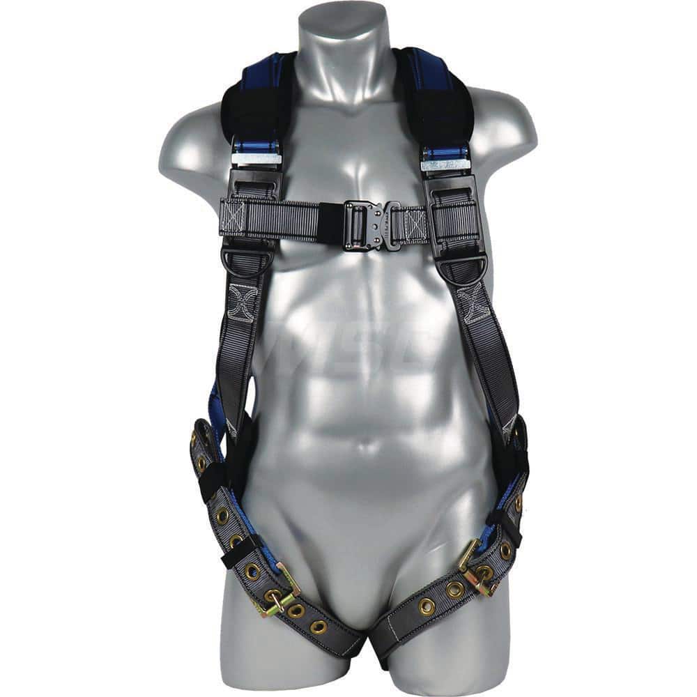 Fall Protection Harnesses: 310 Lb, Padded Quick Connect Style, Size Universal, For Construction, Back