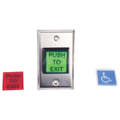 Pushbutton Switches; Switch Type: Push Button; Pushbutton Type: Extended; Pushbutton Shape: Square; Pushbutton Color: Red; Blue; Green; Operator Illumination: Illuminated; Operation Type: Momentary (MO); Amperage (mA): 5; Voltage: 12-24; Contact Form: SPD