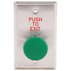 Pushbutton Switches; Switch Type: Push Button; Pushbutton Type: Mushroom Head; Pushbutton Shape: Round; Pushbutton Color: Green; Operator Illumination: NonIlluminated; Operation Type: Pneumatic; Amperage (mA): 10; Voltage: 125; Contact Form: DPST; Standar