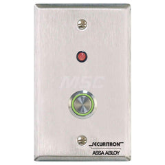 Pushbutton Switches; Switch Type: Push Button; Pushbutton Type: Halo-Style; Pushbutton Shape: Round; Pushbutton Color: Green; Operator Illumination: Illuminated; Amperage (mA): 4; Contact Form: DPDT; Standards Met: UL Listed; Amperage: 4
