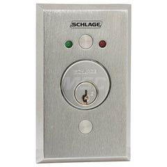 Key Switches; Switch Type: Flush Mount; Switch Sequence: On-Off; Contact Form: SPDT; Actuator Type: Switch; Key; Terminal Type: Spring; Voltage: 12; 24; 30; Material: Stainless Steel