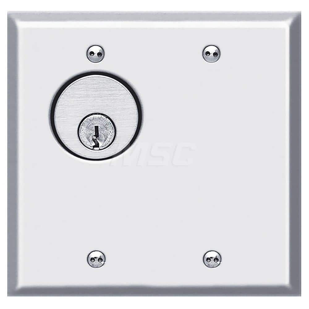 Key Switches; Switch Type: Flush Mount; Switch Sequence: On-Off; Contact Form: DPDT; Actuator Type: Switch; Key; Terminal Type: Screw; Voltage: 12-24 VAC/VDC; Material: Stainless Steel