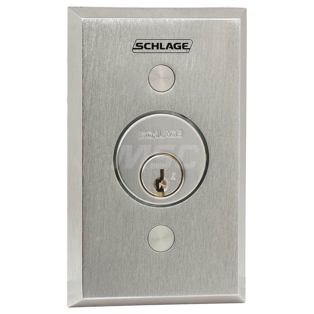 Key Switches; Switch Type: Flush Mount; Switch Sequence: On-Off; Contact Form: DPDT; Actuator Type: Switch; Key; Terminal Type: Spring; Voltage: 30; Material: Stainless Steel