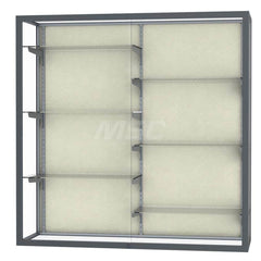Bookcases; Color: Satin Aluminum; Number of Shelves: 6; Width (Decimal Inch): 48.0000; Depth (Inch): 16; Material: Anodized Aluminum; Material: Anodized Aluminum