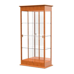 Bookcases; Color: Cherry Oak; Number of Shelves: 3; Width (Decimal Inch): 36.0000; Depth (Inch): 18; Material: Oak; Material: Oak
