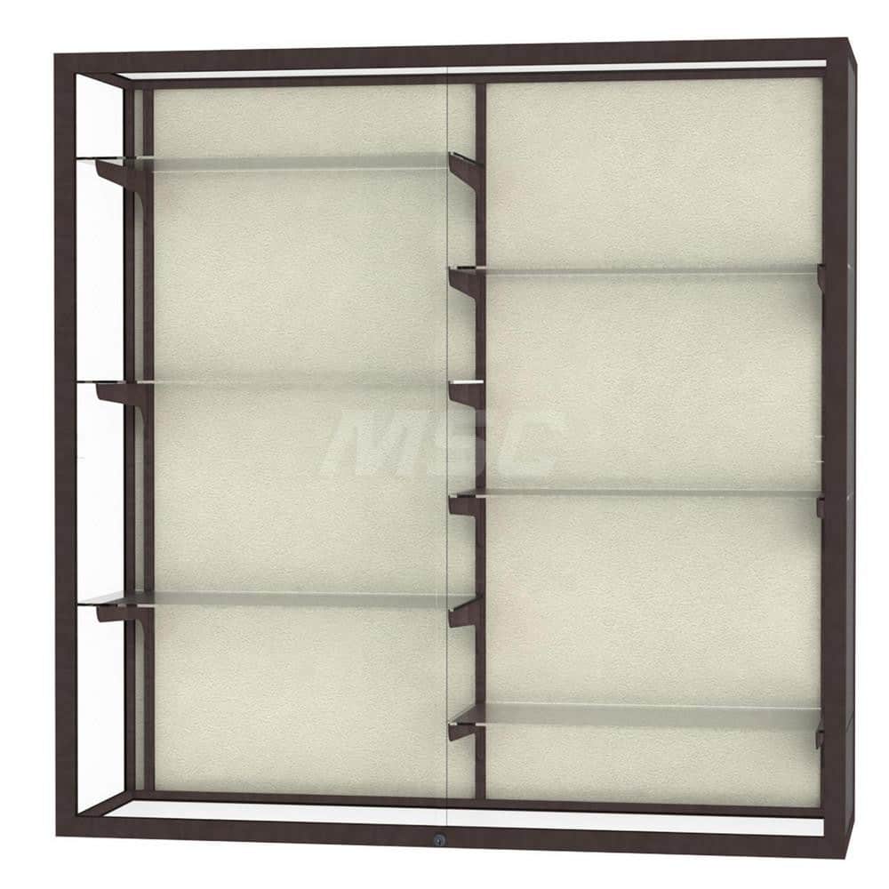 Bookcases; Color: Dark Bronze; Number of Shelves: 6; Width (Decimal Inch): 48.0000; Depth (Inch): 16; Material: Anodized Aluminum; Material: Anodized Aluminum