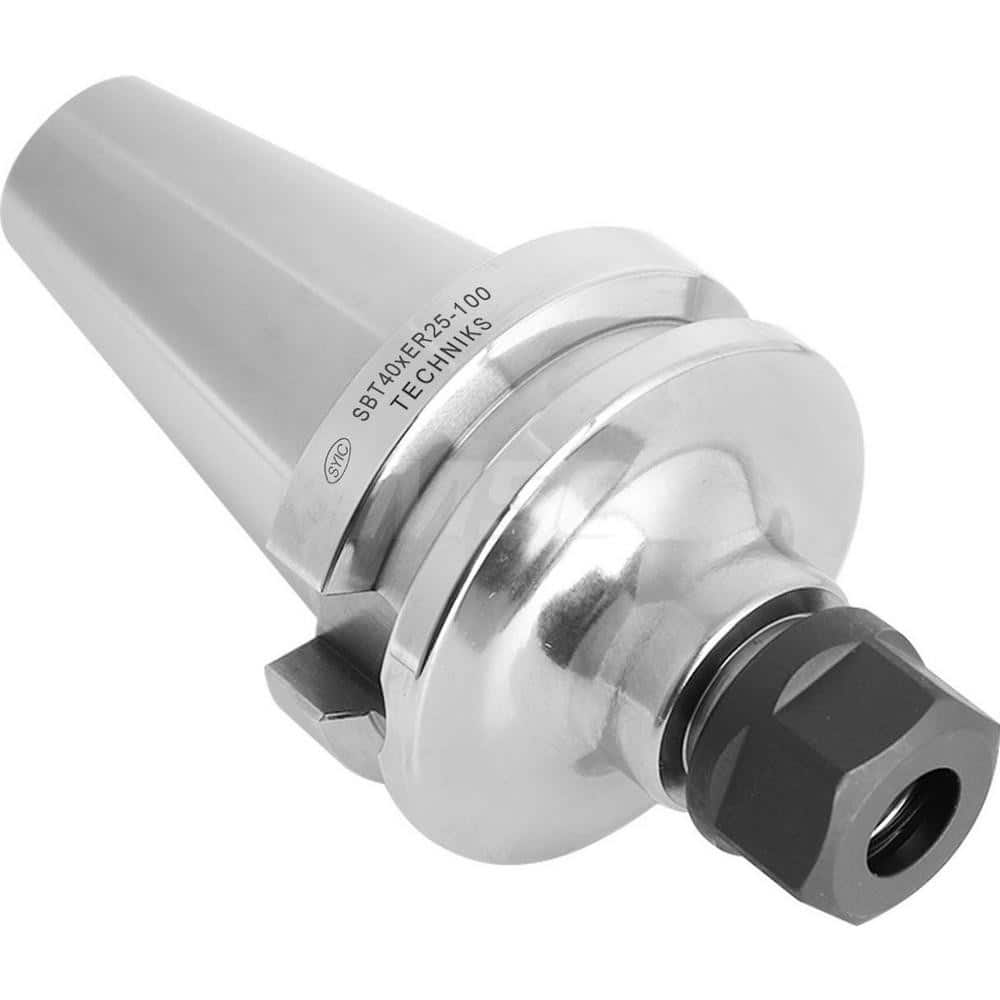 Collet Chuck: ER Collet, Dual Contact Taper Shank 70 mm Projection, Through Coolant