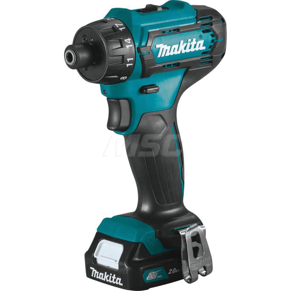 Cordless Screwdriver: 12V, 1/4″ Bit Holder, 1,700 RPM, 250 in/lb Pistol Grip, 2 Lithium-ion Battery Included, BL1021B Battery Replacement
