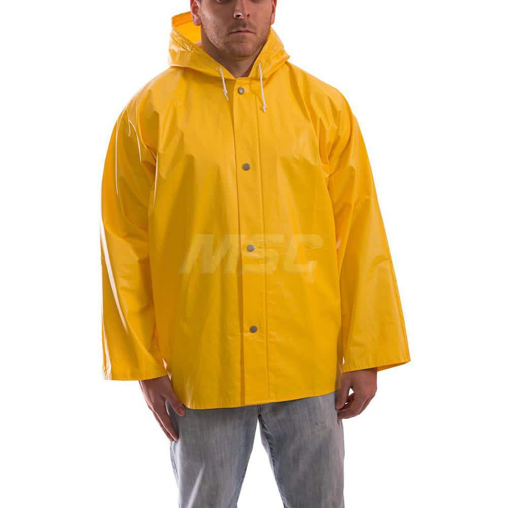Jackets & Coats; Garment Style: Jacket; Hooded; Size: Small; Gender: Men's; Material: Polyester Fabric; PVC; Closure Type: Snaps; Seam Style: Sealed; Material Weight: 8 oz; Features: Chemical Resistant; Lightweight Coating is Durable & Stays Supple in Col