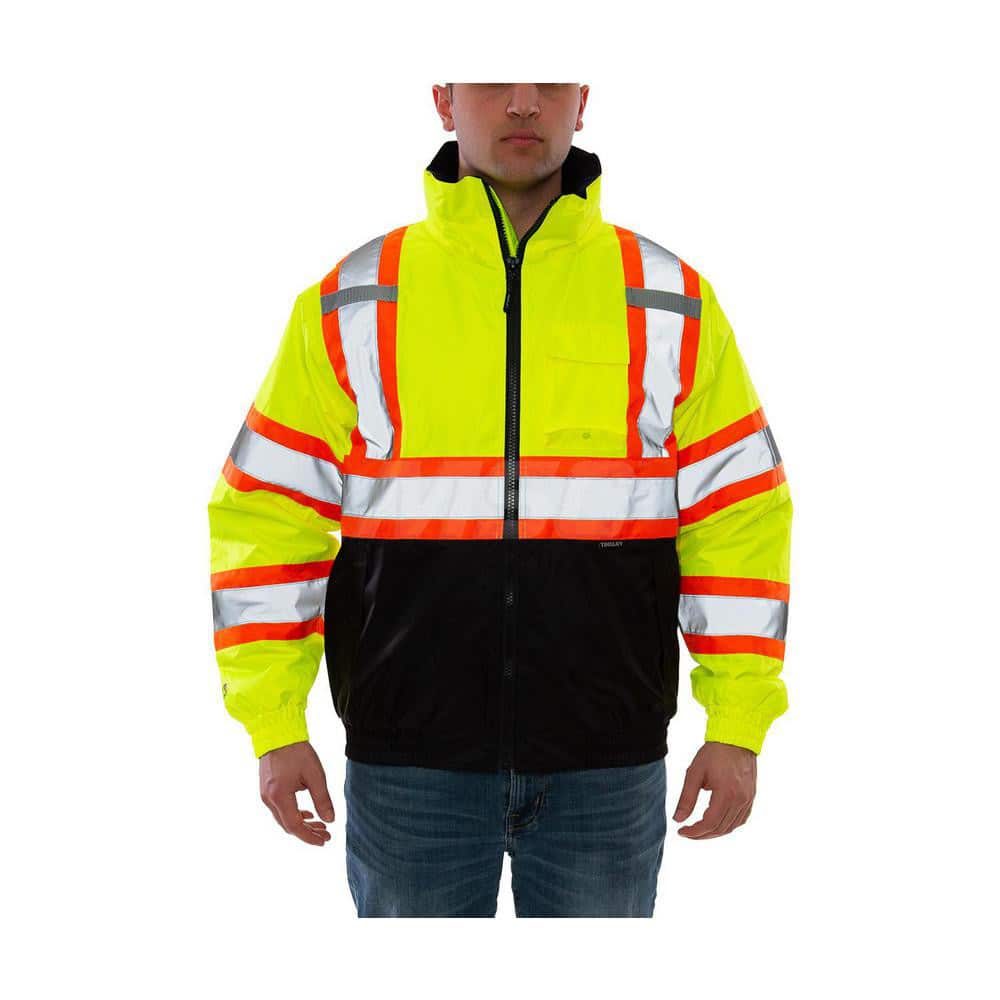 Work Jacket & Coat  Size Medium N/A 210D PU Coated Polyester N/A Fluorescent Yellow ™Green & Black N/A 7.000 Pocket
