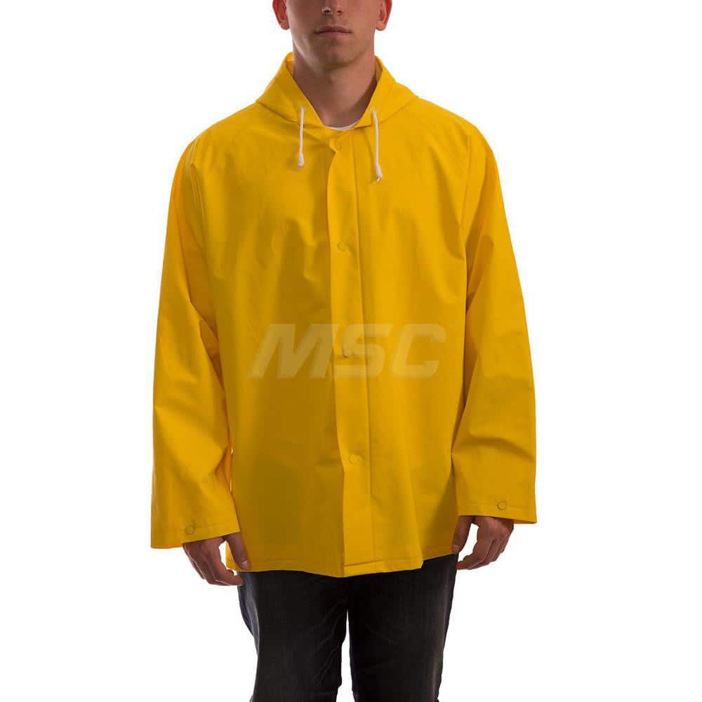Jackets & Coats; Garment Style: Jacket; Hooded; Size: 2X-Large; Material: Polyester Fabric; PVC; Closure Type: Snaps; Seam Style: Sealed; Features: General Purpose; Waterproof; Hooded; Durability At An Economical Price; Flame Retardant: No; Number Of Pock
