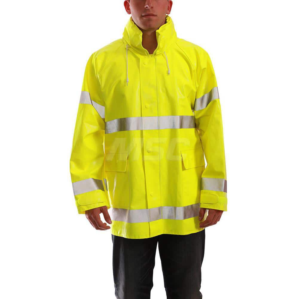 Work Jacket & Coat  Size Medium N/A PVC & Polyester N/A Fluorescent Yellow ™Green N/A 2.000 Pocket