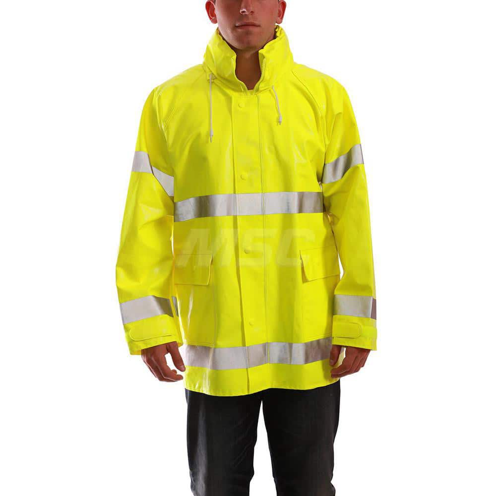 Work Jacket & Coat  Size 4X-Large N/A PVC & Polyester N/A Fluorescent Yellow ™Green N/A 2.000 Pocket
