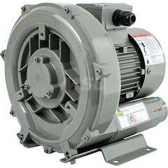 Regenerative Air Blowers; Inlet Size: 1.25″; Outlet Size: 1.25″; Horse Power: 0.67; Amperage Rating: 5.8000; Cubic Feet Per Minute: 63 SCFM; Height (Inch): 13; Width (Decimal Inch): 13; Maximum Working Water Pressure: 67.00; Maximum Vacuum Water Pressure: