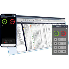 TimePilot Mobile/Pc Complete Software-Based Time Clock System Clock in with Smartphone App or Clocks on PC Screens, 10-Employee Cloud Database, Manage Data from Anywhere with TimePilot Software, Exports to Quickbooks, Free Support