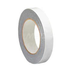 Gray Double-Sided Foam Tape: 1/2″ Wide, 5 yd Long, 45 mil Thick, Acrylic Adhesive