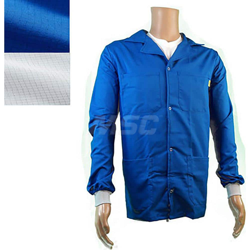 Smocks & Lab Coats; Garment Style: Smock; Material: Carbon; Size: 4X-Large; Color: Blue; Sleeve Length: 24; Closure Type: Snaps; Chest Size: 55; Closure Locaton: Front; Chest Size (Inch): 55; Closure Location: Front