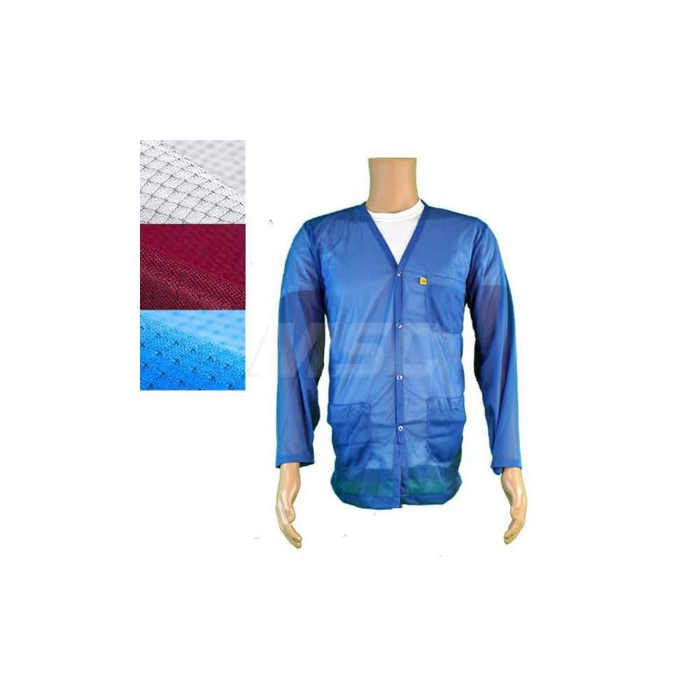 Smocks & Lab Coats; Garment Style: Smock; Material: Carbon; Size: X-Large; Color: White; Sleeve Length: 23; Closure Type: Snaps; Chest Size: 45; Closure Locaton: Front; Features: Light Weight; Chest Size (Inch): 45; Closure Location: Front