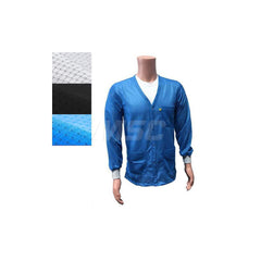 Smocks & Lab Coats; Garment Style: Smock; Material: Carbon; Size: 4X-Large; Color: Blue; Sleeve Length: 24; Closure Type: Snaps; Chest Size: 55; Closure Locaton: Front; Features: Medium Weight; Chest Size (Inch): 55; Closure Location: Front