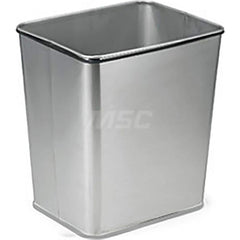 Trash Cans & Recycling Containers; Product Type: Trash Can; Container Capacity: 28 qt; Container Shape: Rectangle; Lid Type: No Lid; Container Material: Stainless Steel; Color: Gray; Finish: Stainless Steel; Graphic: None; Compatible Recyclable Material: