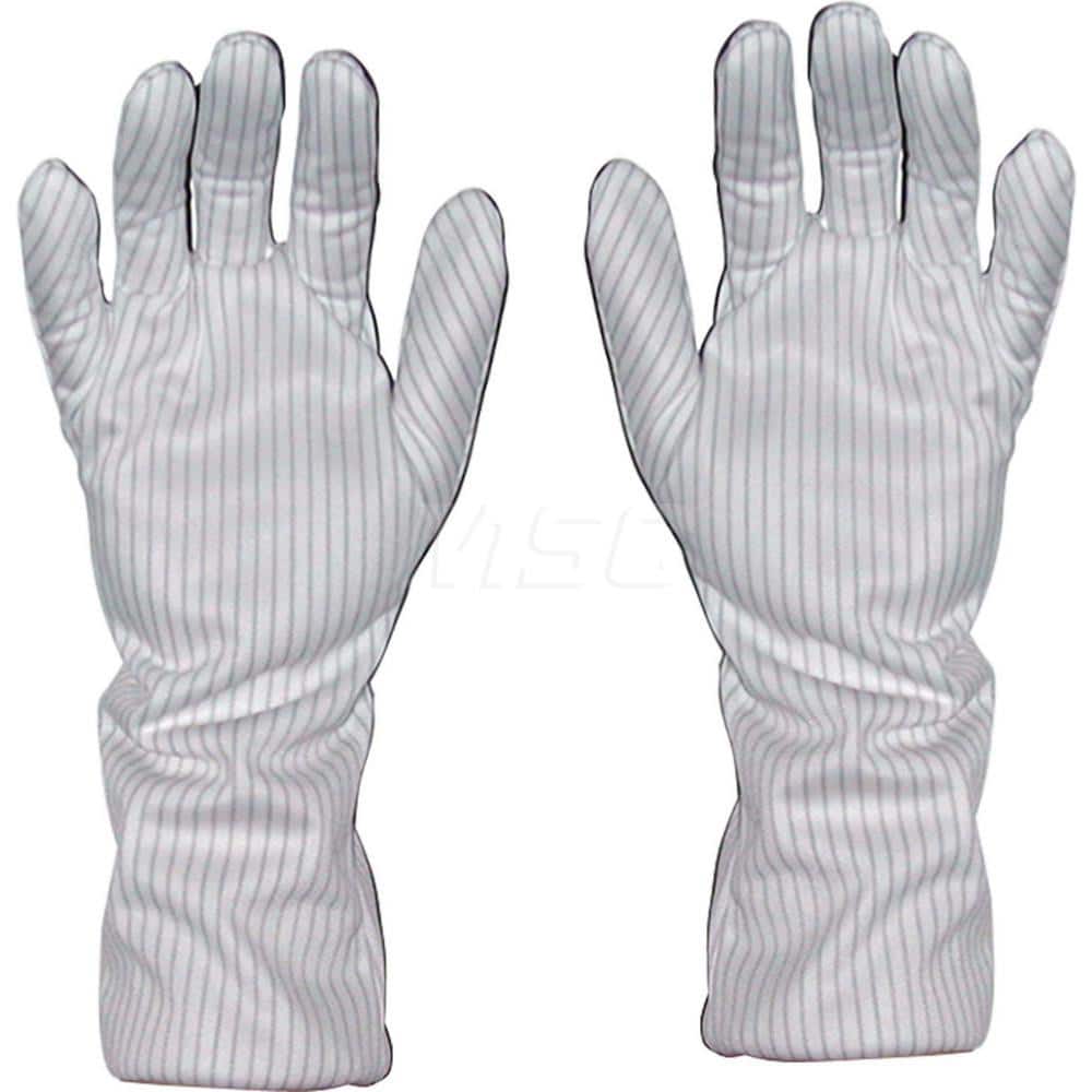 Electrical Protection Gloves & Leather Protectors; Size: Small; Medium; Primary Material: Polyester; Material: Polyester; Lining Material: Unlined; Length (Inch): 14.00; Back Material: None; Color: White; Grip Surface: Smooth; Men's Size: Small; Cuff Styl